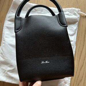 Black bucket bag
